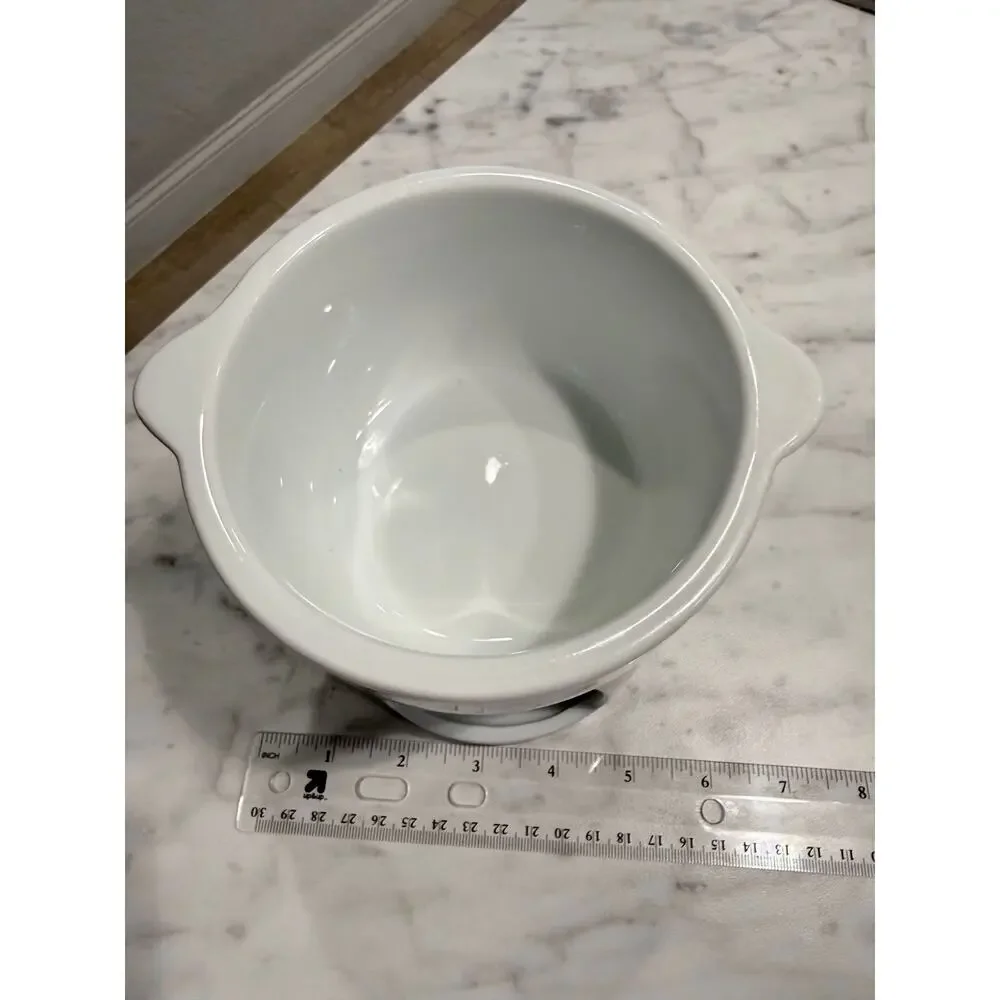 DEPOT Chocolat Chocolate Fondue Set White Porcelain Tealight Warmer